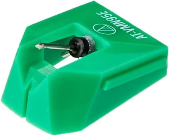 Audio Technica AT-VMN95E VM Type (Dual Moving Magnet) Stereo Cartridge, Green, Replacement Stylus