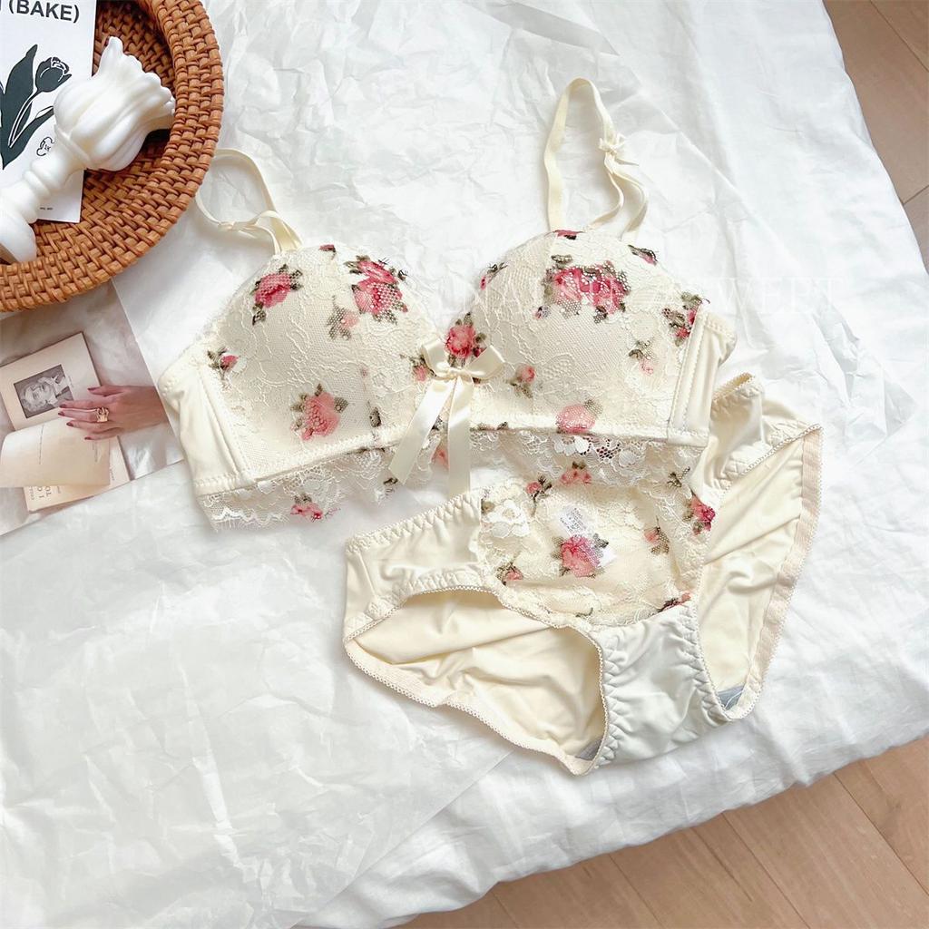 Sexy Floral Bras For Girls Wireless Push Up Bras Women Fashion Lingerie