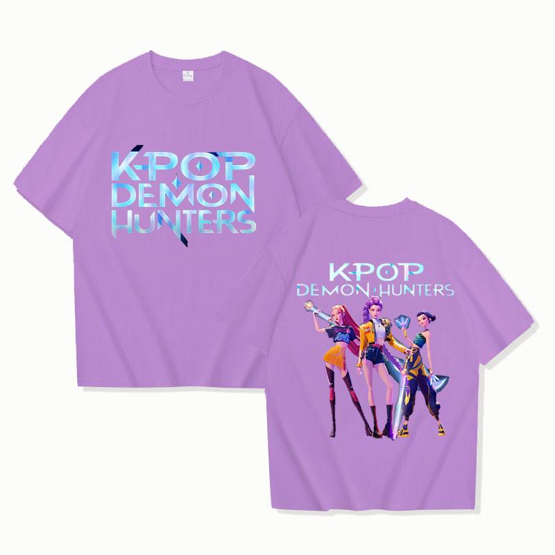 New Hot Anime Kpop Demon Hunters Mira Rumi Zoey T-shirts Fashion Women Girls Summer Tee Shirt Unisex Casual Short Sleeve Tops