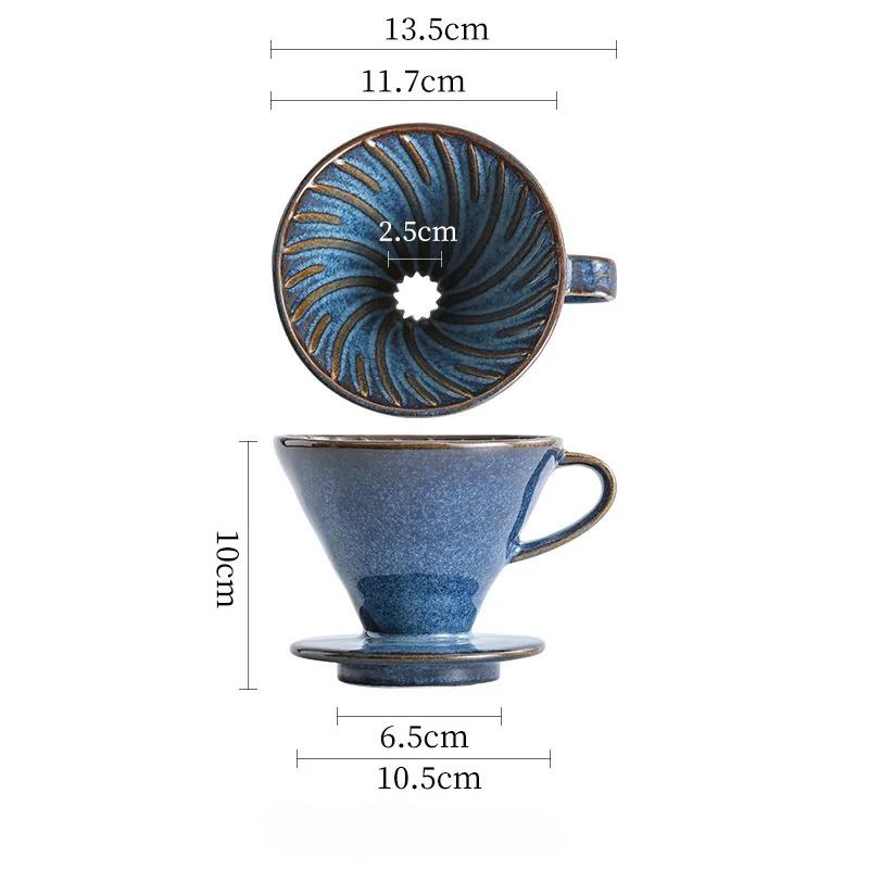 Coffee Maker V Style Funnel Dripper Filter Cup Coffee Accessories Ceramic Coffee Filter Cup Reusable Filters