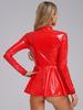 Damen Dessous Kostüme Bodycon Latex Kleid A-Linie Kleider Nachtclub Disco Party Cosplay Kostüm Minirock Clubwear