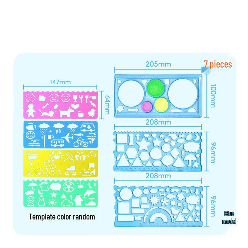 Multifunktionelles Magisches Kaleidoskop-Lineal: Vielseitiges Zeichenwerkzeug für Grundschüler