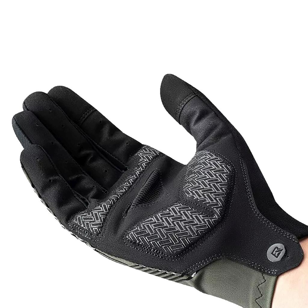Shock-Absorbing Cycling Gloves Size M - Green Black