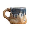 Handmade Ceramic Mug 320ml Vintage Tea Coffee Cup with Rattan Handle Creative Spiral Design Gradient Glaze Drinkware Home Decor Gifts
