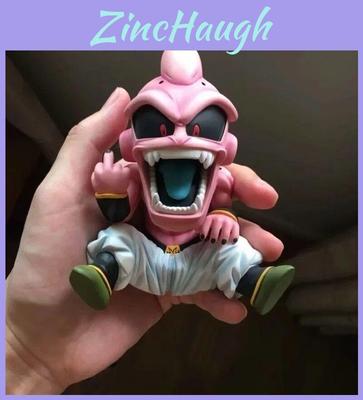 Figurine PVC de Qualité Supérieure Dragon Ball Z Super Saiyan Kid Buu Geste du Doigt d'Honneur Vertical