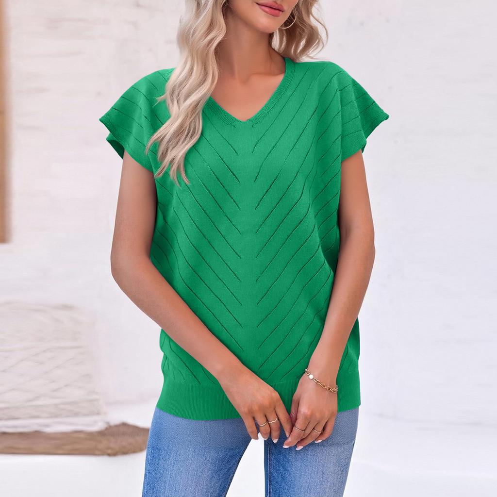 Women's Casual, Stylish, Comfortable V-Neck Sleeveless Sweater Top