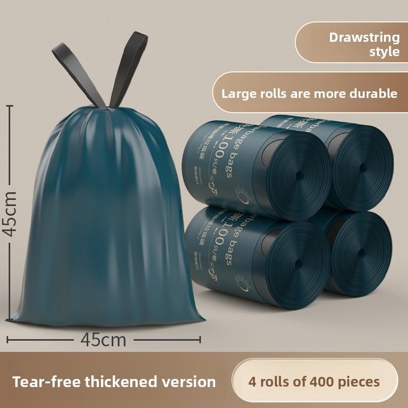 Kitchen Trash Bag With Drawstring Pe Material For Household Use And Waste Disposal