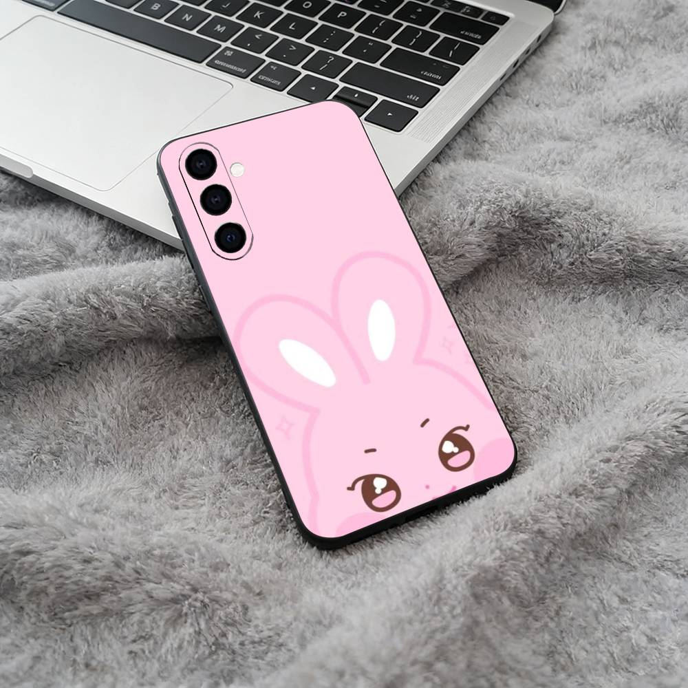Cute-A-N-I-T-E-E-Z Black Soft Silicone Phone Case for Samsung Galaxy A73, A71, A72, A70, A53, A52, A51