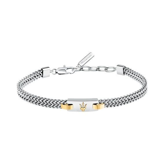 Maserati Ikonisches Silberfarbenes Edelstahlarmband JM425AVD103 Für Herren