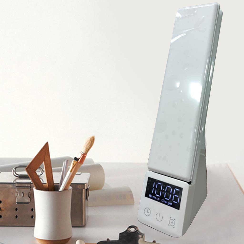 LED Desk Lamp Eye Protection Foldable Multifunctional Table Lamp with Wireless Charger for Office