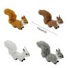 Simulated Squirrels Statue Stuffed Animals Plush Figure for DIY Crafts Displays