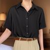 Sommer Kurzarmhemd für Damen, Lockerer Japanischer Stil Vielseitig, Hängendes Professionelles Temperament Formelles Oberteil