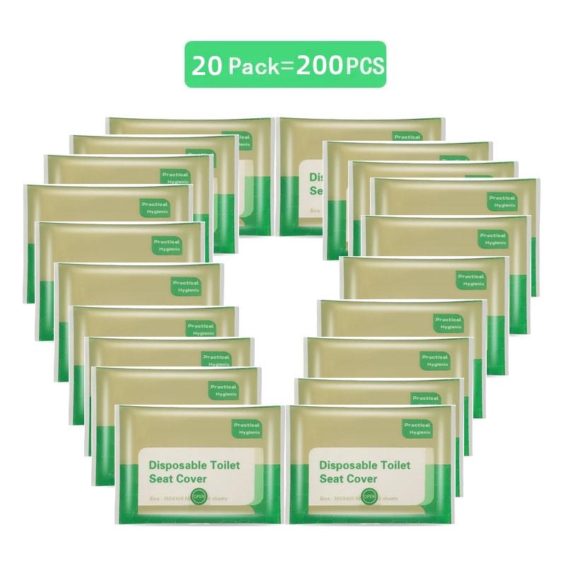 50/30/10PCS Disposable Toilet Seat Cover Transportable Journey Camping Hotel Bathroom Degradable Waterresistant Toilet Mat Accessories