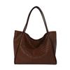 Stylish Autumn 2026 Women's Woven Tote Bag - Large Capacity, Single Shoulder Design