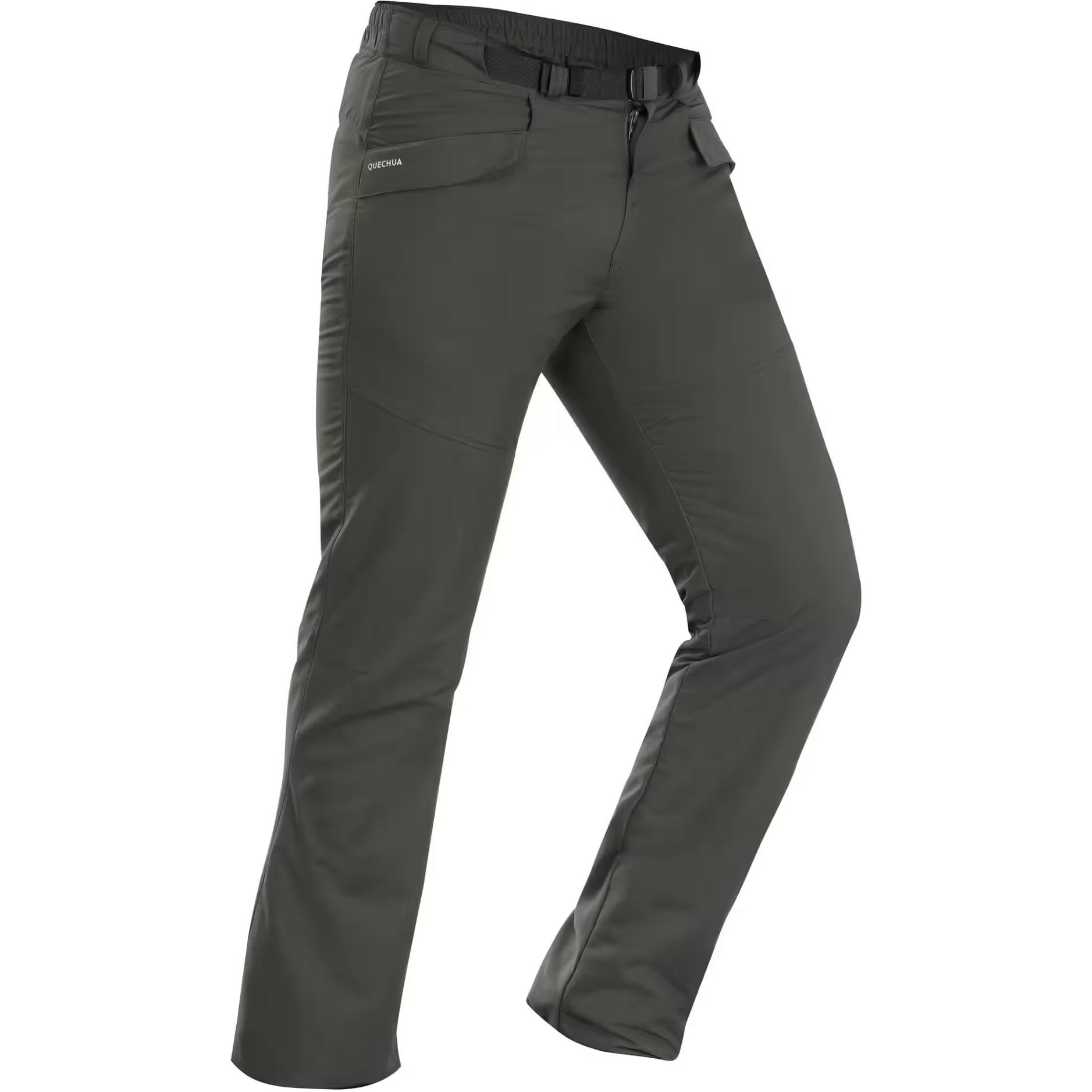 

DECATHLON SH100 Solid Color Fleece Outdoor Thickened Casual Workwear Hiking Trekking Pants Men s Army Green S армия зеленый