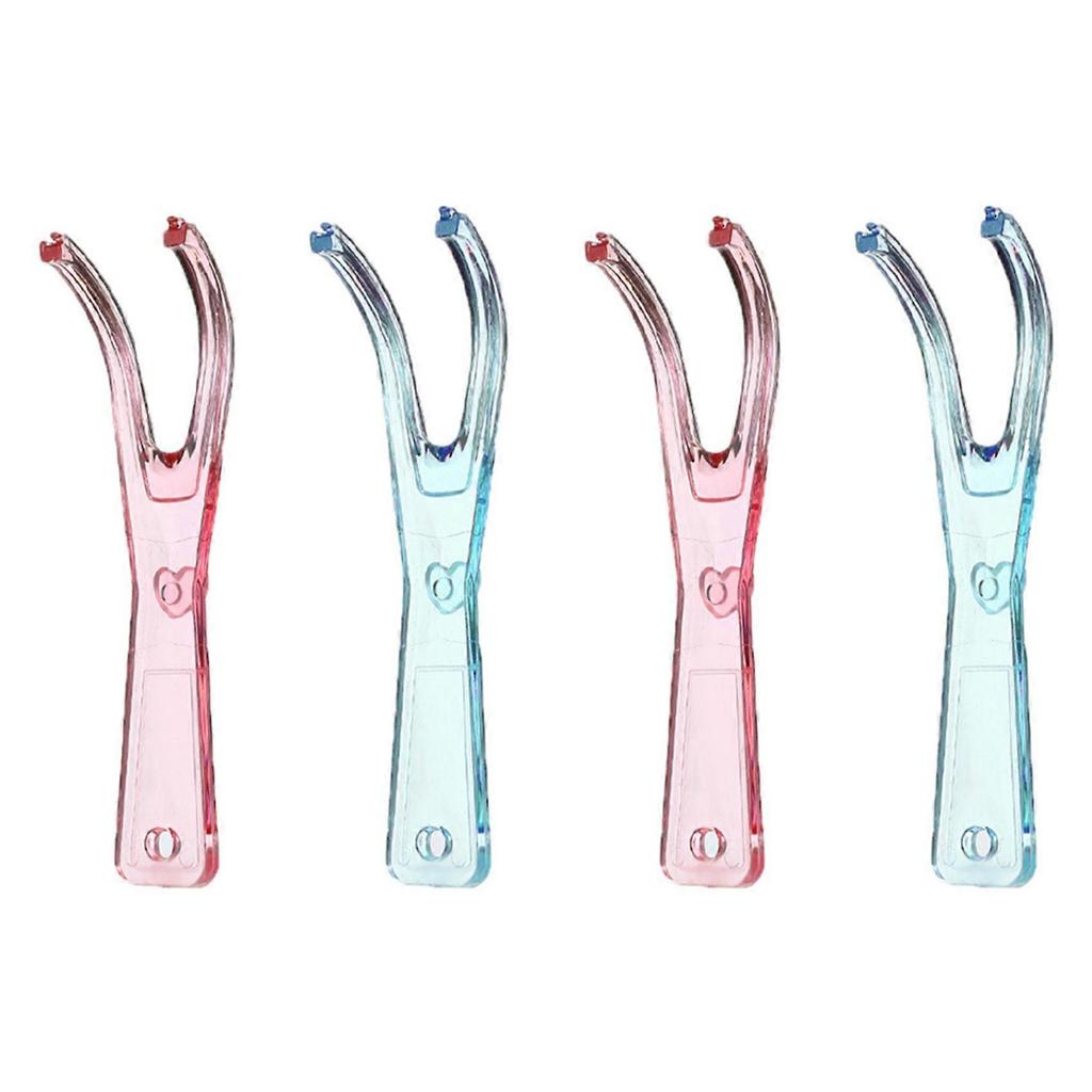 4Pcs Dental Floss Holder Aid Oral Picks Teeth Care Interdental Durable Teeth Cleaning Breath Fresh Oral Care Tool
