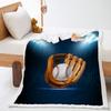 Blanket 2D Digital Printing Lamb Fleece Crystal Fleece Football Sports Blanket Blanket