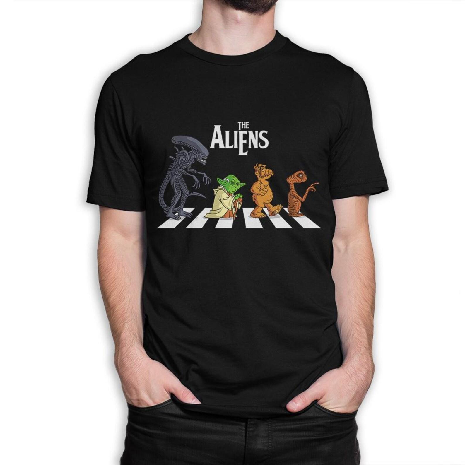 The Aliens Abbey Road Funny T-Shirt, The Beatles Shirt, Men s and Women s Sizes S