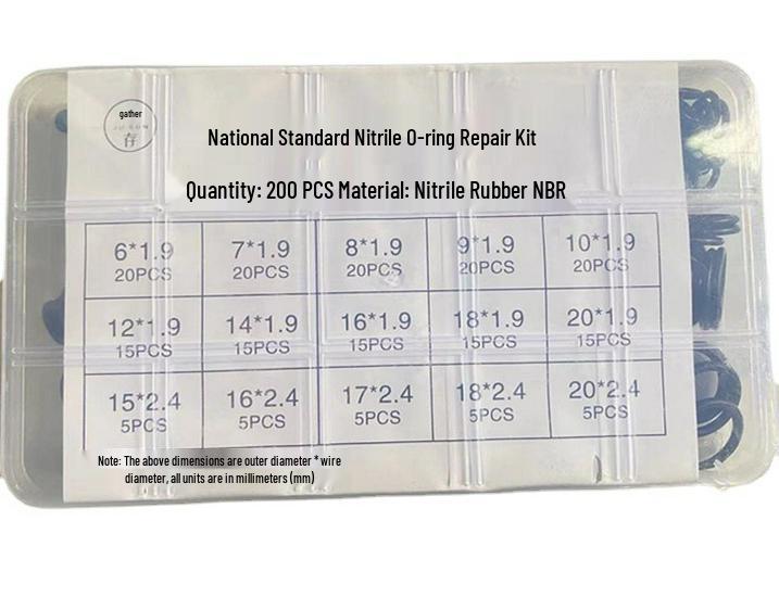 O-ring Seal Waterproof High-Temperature Repair Kit - Silicone & PTFE Rubber Gaskets