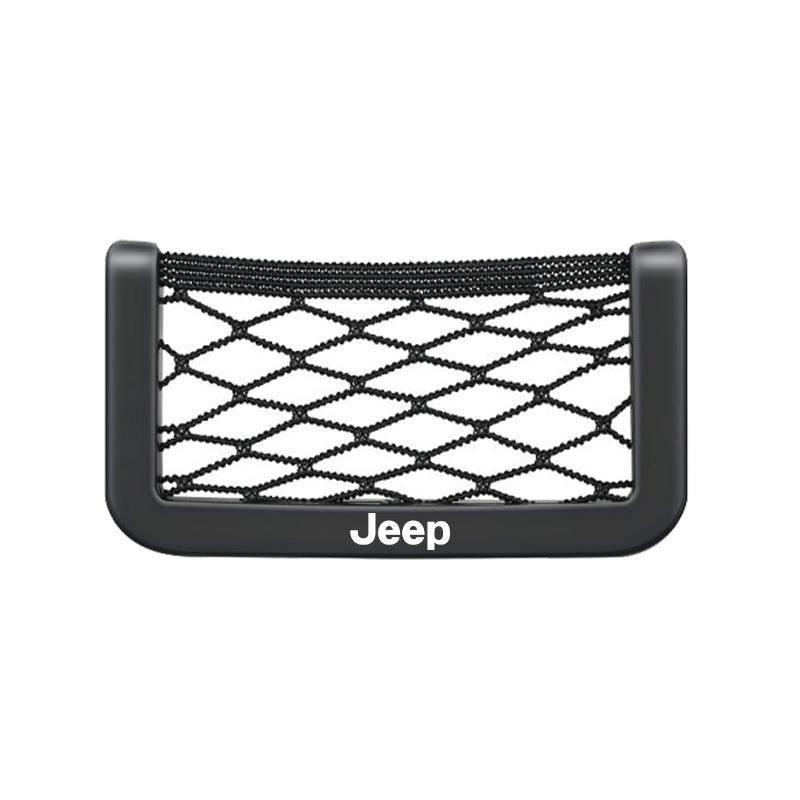 Auto Organizer Aufbewahrungstasche Auto Kleben Netztasche Handyhalter Autozubehör Für Jeep Renegade Wrangler JK JL Grand Cherokee Compass Patriot