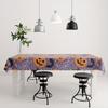 One Halloween party, featuring evil pumpkin, bat, and spider web pattern polyester tablecloth.zyc