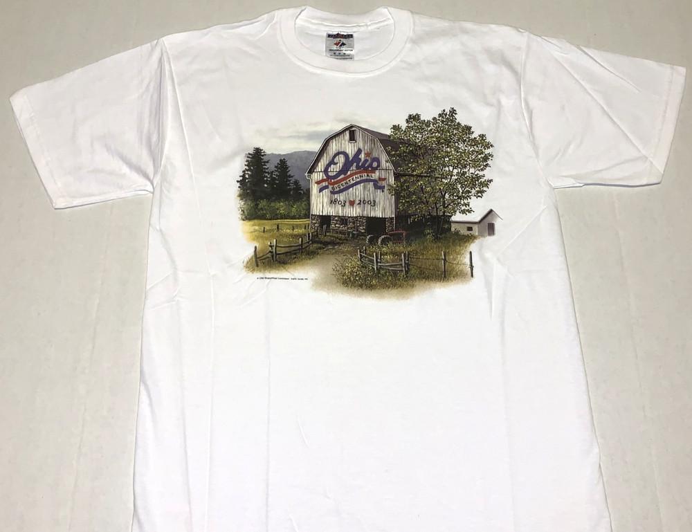 

Rare! Vintage 2003 State of Ohio Bicentennial Barn 1803-2003 T-Shirt New! MEDIUM Unisex T-Shirt XXXXL