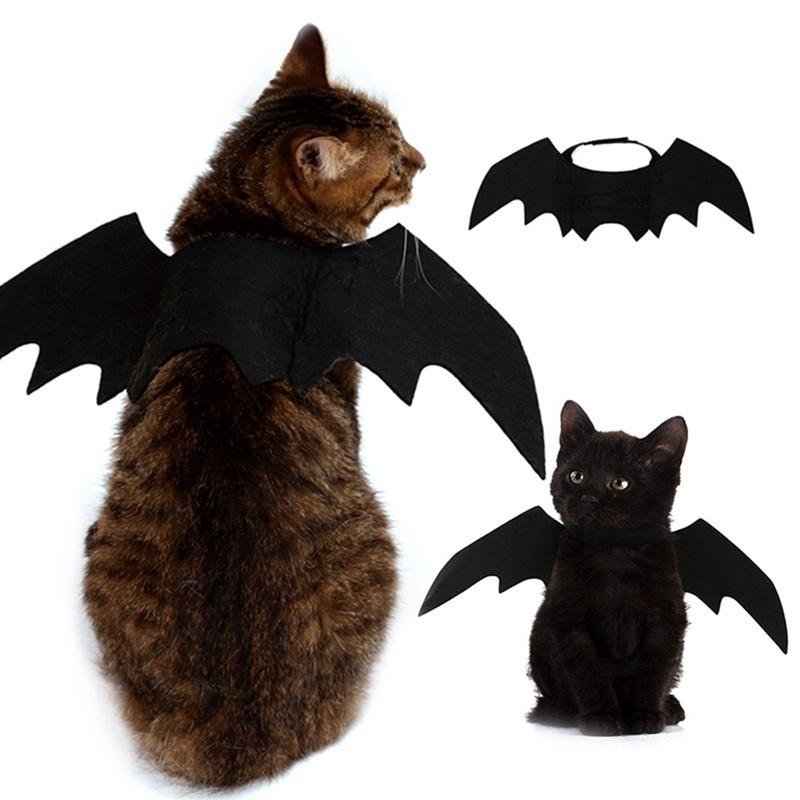 Halloween Cute Pet Clothes Black Bat Wings Harness Costume For Halloween Cosplay Cat Dog Halloween Party For Pet Supplies