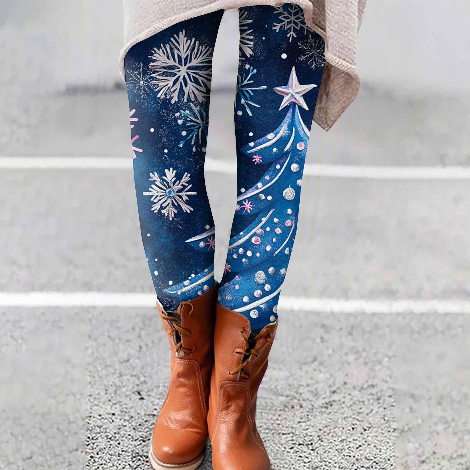 

Женские брюки с рождественским принтом, эластичные, мягкие, повседневные, домашние, спальные брюки XL