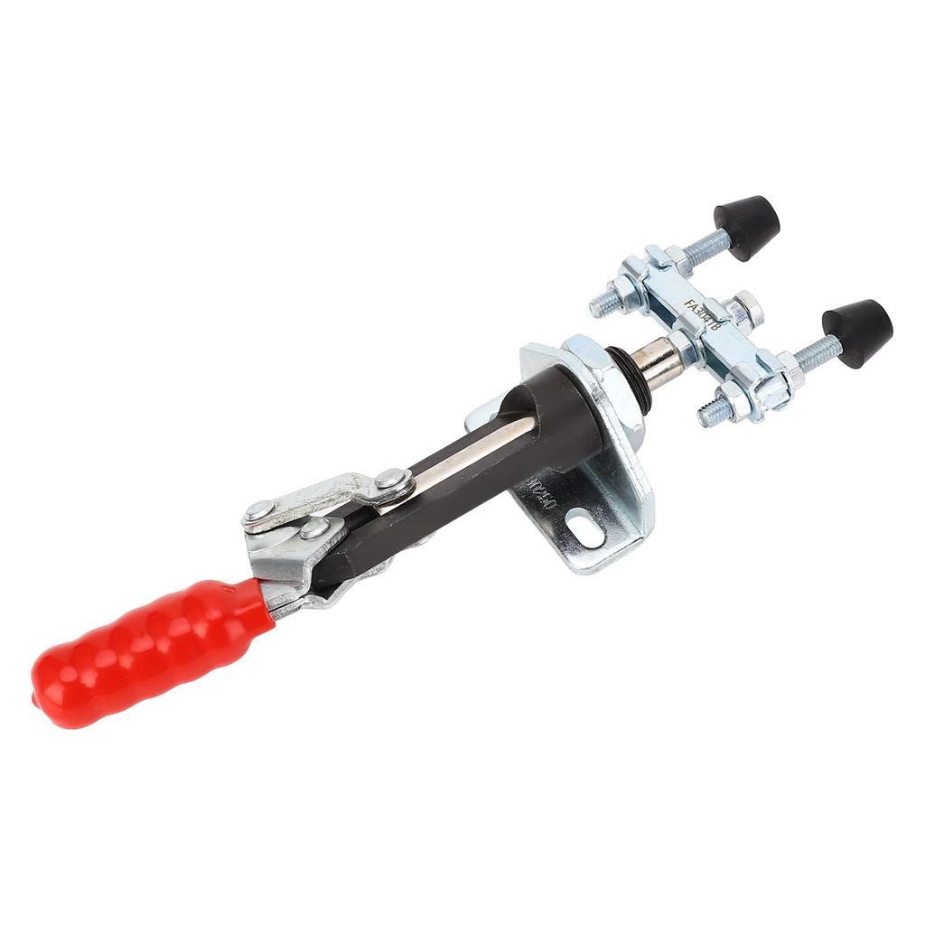 Clește basculant cu cap dublu, cursă 32 mm, capacitate de reținere 250 kg, acționat lateral, eliberare rapidă, tragere-împingere