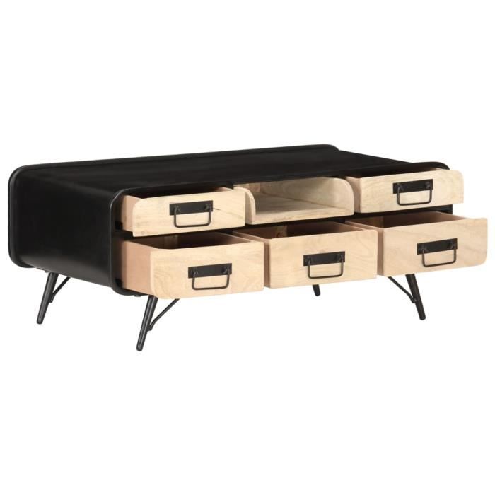 VidaXL Table basse 100x50x40 cm Bois de manguier massif