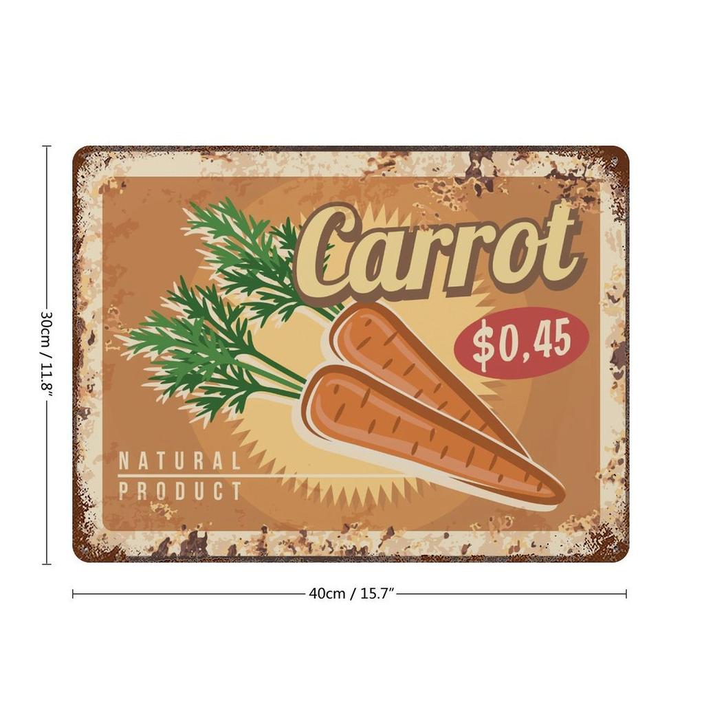 1er-Pack rustikales Metallschild im Used-Look, 20×30cm und 30×40cm, Vintage-Dekor für Barbereich, Café oder Wohnraum