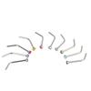 10 sztuk Rhinestone Śruba ze stali nierdzewnej Nos Hoop Ring Stud Body Piercing Biżuteria