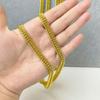 Sand Gold Collar Necklace, Thin Chain For Women, 24K Gold-Plated Copper Single/Double Wave Chain
