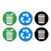 6Pcs Diameter 10Cm Pvc Recycle Trash Bin Sticker Vinyl Stickers Decals For Label Bins Containers Garbage Cans Home Decor