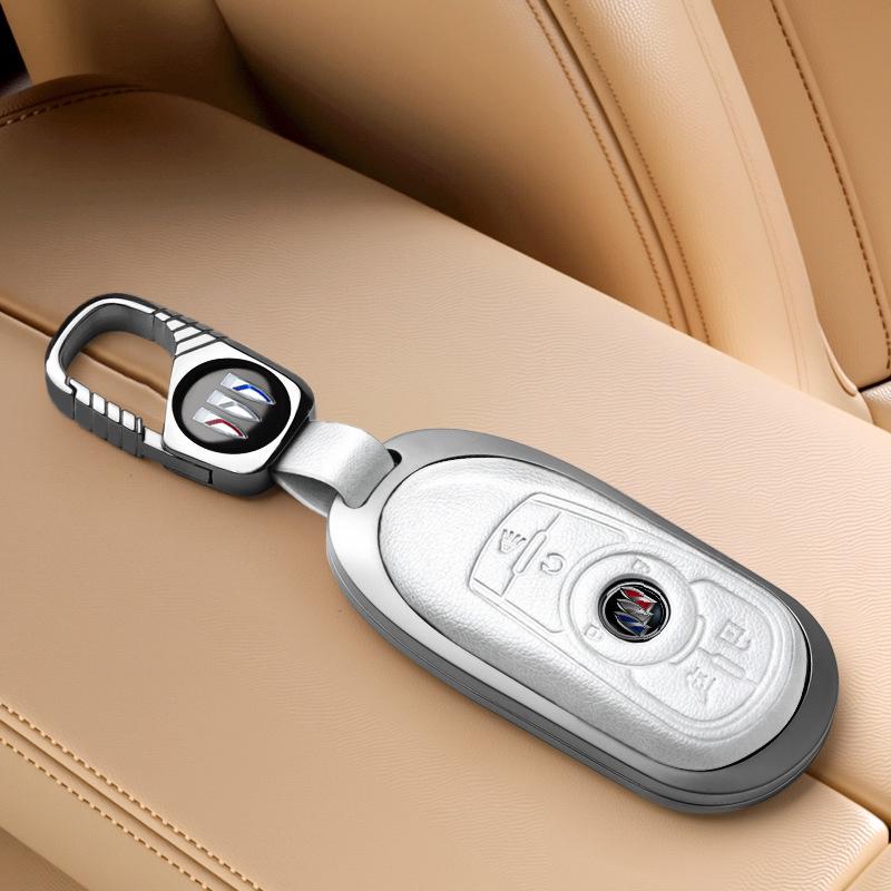 Compatible Key Case for Buick Encore, Envision, Regal, Envision GX/Flag Models, Shell Buckle Design.