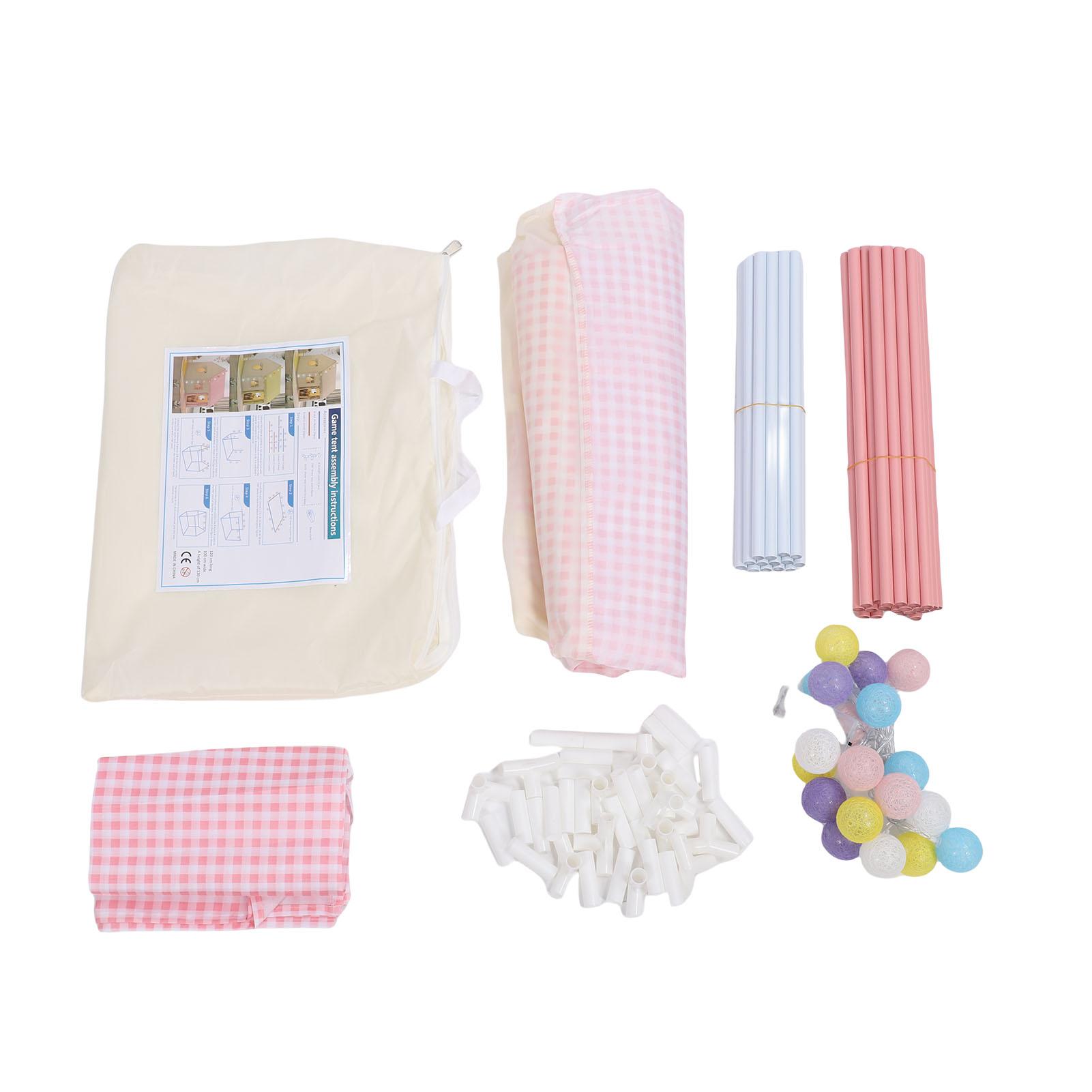 Детская игровая палатка для дома, большая вместимость, детская игровая кровать-палатка для дома со светом, для дней рождений, парков