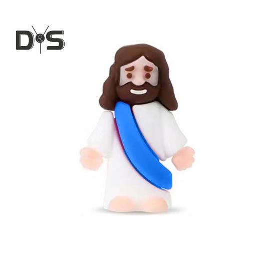 12/48 stk Mini Jesus-figur PVC Frelser Jesus Figurmodell Statue Skulptur Skrivebordsdekorasjon påskepryd Julefestivalgave