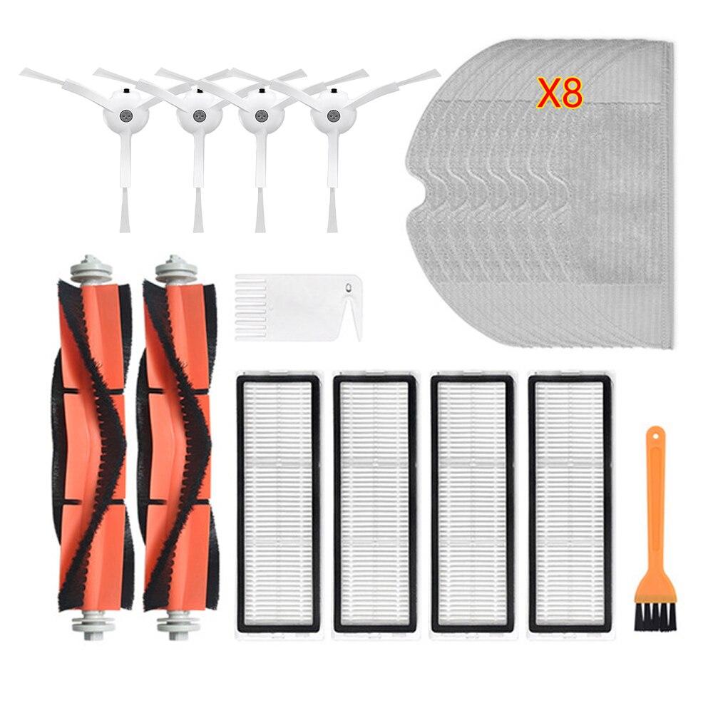 HEPA-filter + sidebørste + hovedbørste for Xiaomi MI Robotstøvsuger 2 Roborock S50 S51 støvsugerdeler, tilbehør