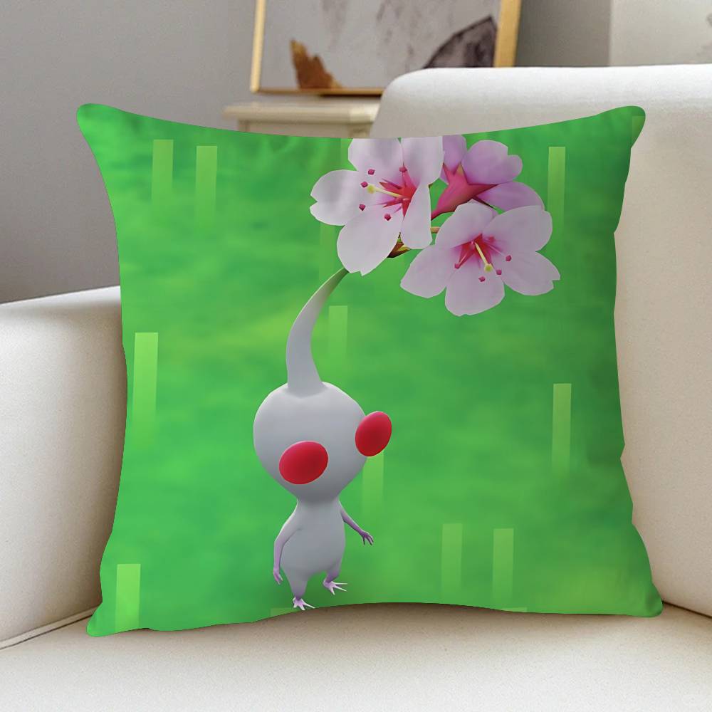 P-Pikmin Pillowcase Toon Gift Cushion Cover Bedroom Home Sofa Chair Seat Decor Pillow Case