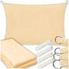 Großes Gartensonnensegel, beige, wasserdicht, Markise, Abdeckung, 3x5 m