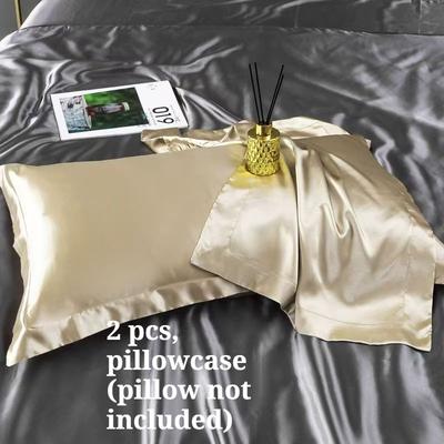 2PCS 100% Pure Silk Pillowcase Real Natural Silk Pillowcase Mulberry Silk Pillowcase