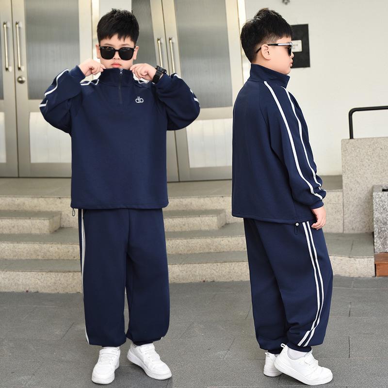 Stilvolles Herbst-Kapuzenpullover-Set für Jungen in Übergröße (8-15 Jahre)