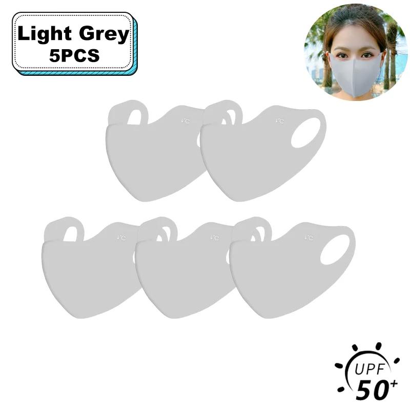 1-20 Pcs Summer UV Protection Mask 3D Ice Silk Breathable Traceless  Sunscreen Riding Mask Fashionable Hyaluronic Acid