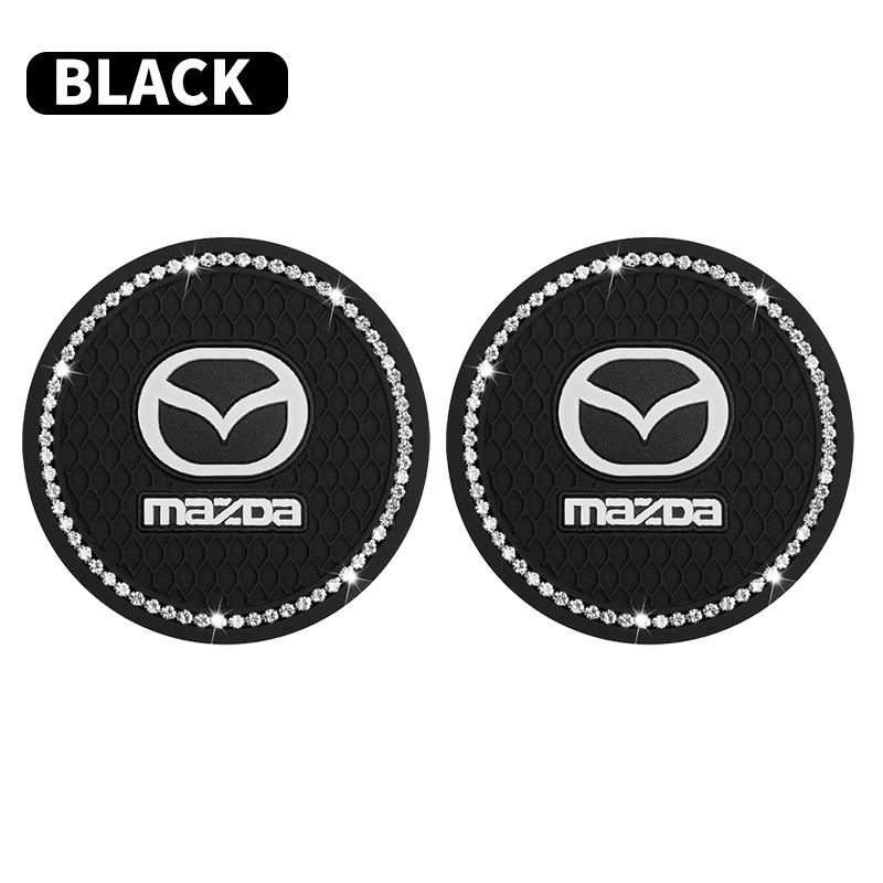 2026 Diamond Car Coaster PVC Anti Slip Cup Mat For Mazda 2 3 5 6 M5 CX3 CX-4 CX-5 CX6 CX8 CX30 M3 M6 MX3 MX5 Car Interior Accessories