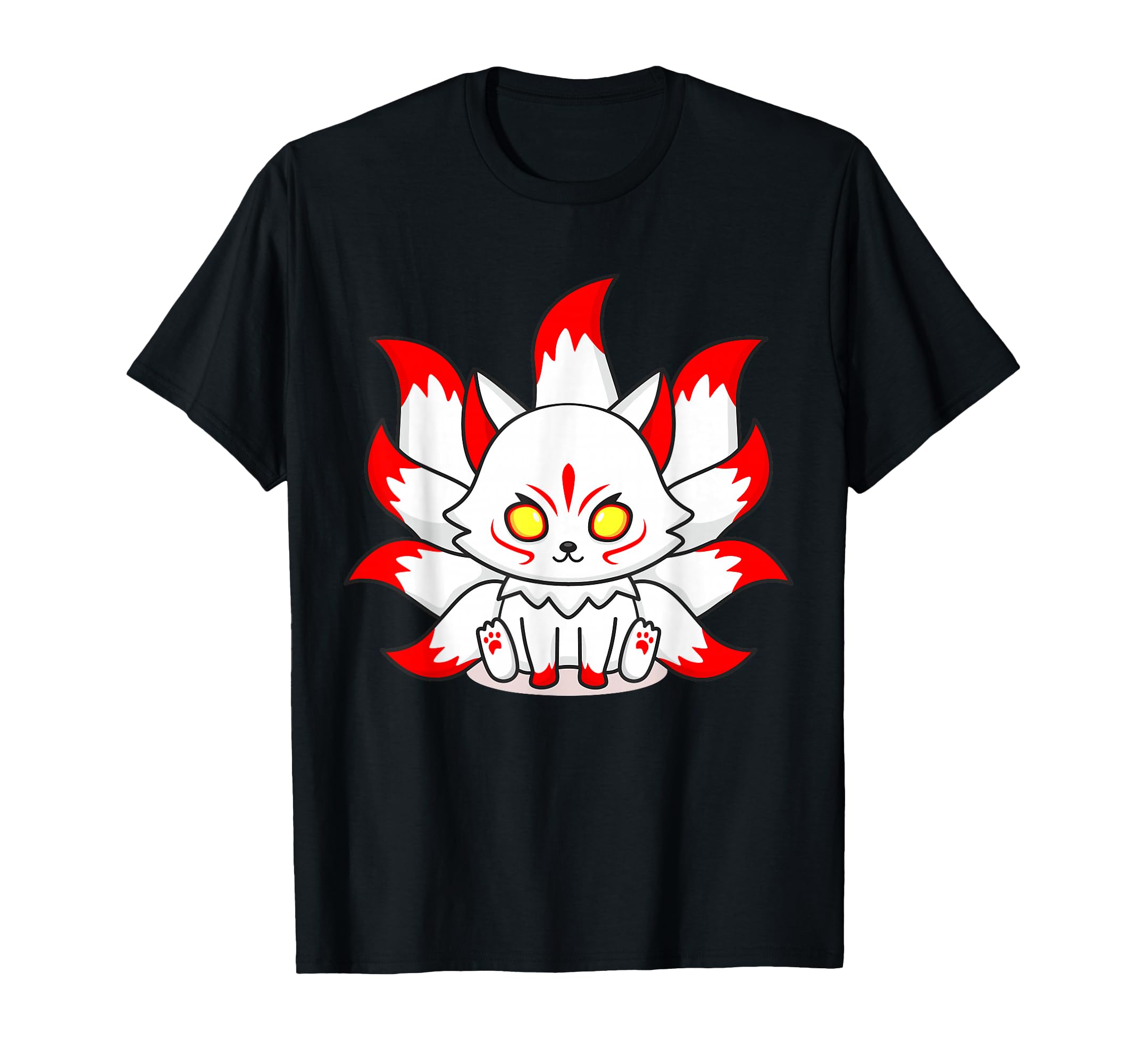 Fox Mask Japanese Anime Braided Nine-Tailed Fox Esport Logo T-Shirt