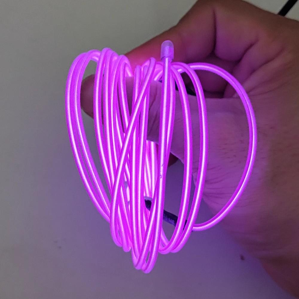 3m/roll Flexible EL Wire LED Neon Light Battery Powered Glowing Rope Cable For Car DIY Clothes Party Decor Backlight Strip Light