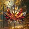 Lönnlöv, Färgade Akrylglasfönsterdekorationer, Lönnlövsdekorationer, Fönster- och Väggbonader, Höstfestdekorationer för Thanksgiving.