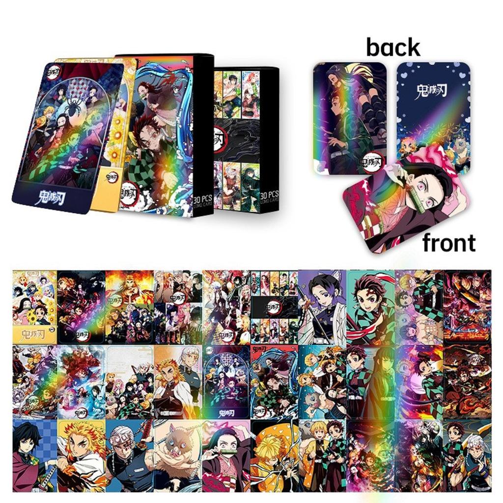 30 Cards Collection Cards Small Stickers Double-sided LOMO Flash Card Box
