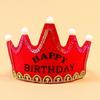 LED Happy Birthday Party Crown Hat Light Up Headdress King Princess Prince Baby Shower Boy Girl Children Decoration Supplies