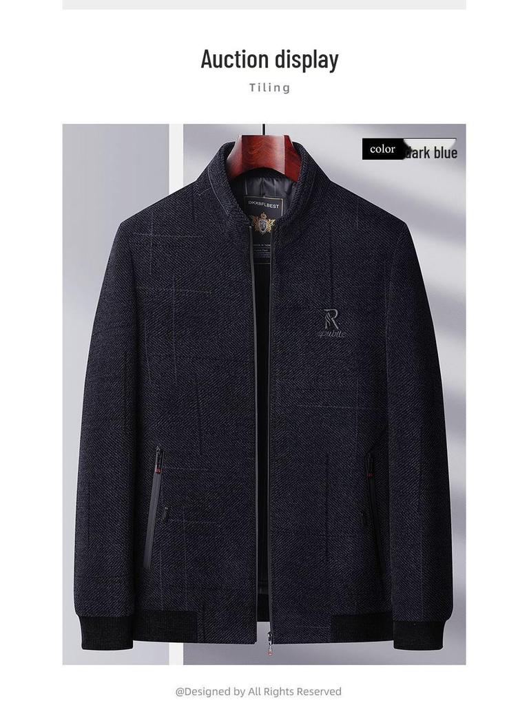 Men's Casual Spring & Autumn Jacket for Middle-aged and Elderly Fathers